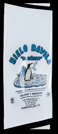 Bolsa impresa de polietileno para producto de hielo